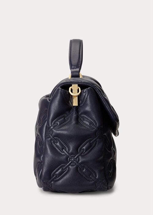 Refined Navy Women’s Ralph Lauren Quilted Leather Medium Farrah Satchel Bags Refined Navy Women’s Ralph Lauren Quilted Leather Medium Farrah Satchel Bags
