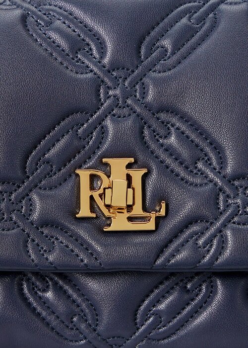 Refined Navy Women’s Ralph Lauren Quilted Nappa Leather Medium Shoulder Bags Refined Navy Women’s Ralph Lauren Quilted Nappa Leather Medium Shoulder Bags