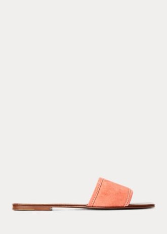 Rose Women’s Ralph Lauren Andela Calf-Suede Sandals
