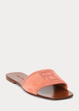 Rose Women’s Ralph Lauren Andela Calf-Suede Sandals