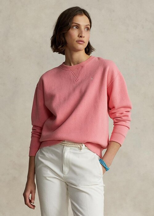 Rose Women’s Ralph Lauren Fleece Crewneck Pullover Sweatshirts Rose Women’s Ralph Lauren Fleece Crewneck Pullover Sweatshirts