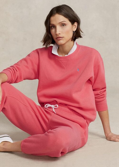 Rose Women’s Ralph Lauren Fleece Crewneck Pullover Sweatshirts Rose Women’s Ralph Lauren Fleece Crewneck Pullover Sweatshirts