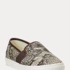 Snake Women’s Ralph Lauren Jinny Embossed Leather Slip-On Sneakers Snake Women’s Ralph Lauren Jinny Embossed Leather Slip-On Sneakers