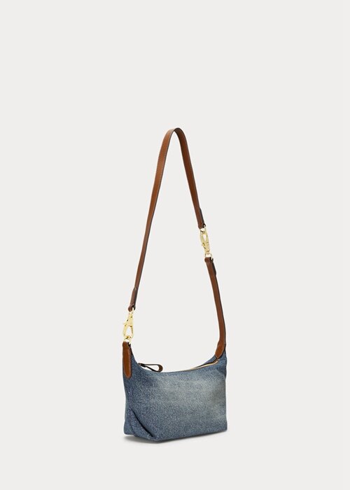 Sunset Indigo Wash/Lauren Women’s Ralph Lauren Washed Denim Small Kassie Shoulder Bags Sunset Indigo Wash/Lauren Women’s Ralph Lauren Washed Denim Small Kassie Shoulder Bags