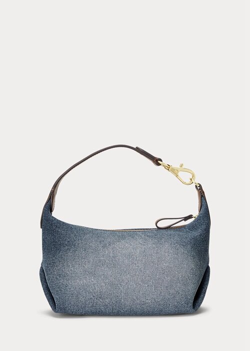 Sunset Indigo Wash/Lauren Women’s Ralph Lauren Washed Denim Small Kassie Shoulder Bags Sunset Indigo Wash/Lauren Women’s Ralph Lauren Washed Denim Small Kassie Shoulder Bags