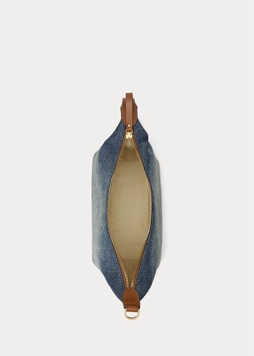 Sunset Indigo Wash/Lauren Women’s Ralph Lauren Washed Denim Small Kassie Shoulder Bags Sunset Indigo Wash/Lauren Women’s Ralph Lauren Washed Denim Small Kassie Shoulder Bags