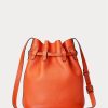 Sunset Orange Women’s Ralph Lauren Leather Medium Bellport Bucket Bags Sunset Orange Women’s Ralph Lauren Leather Medium Bellport Bucket Bags