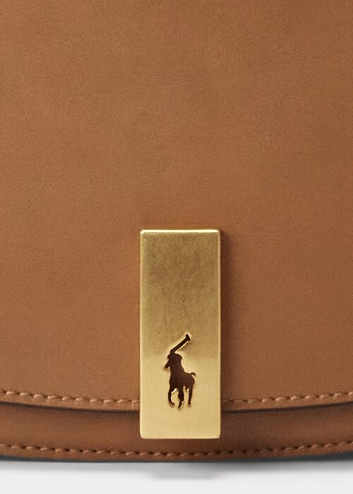 Tan Women’s Ralph Lauren Polo ID Calfskin Saddle Bags Tan Women’s Ralph Lauren Polo ID Calfskin Saddle Bags