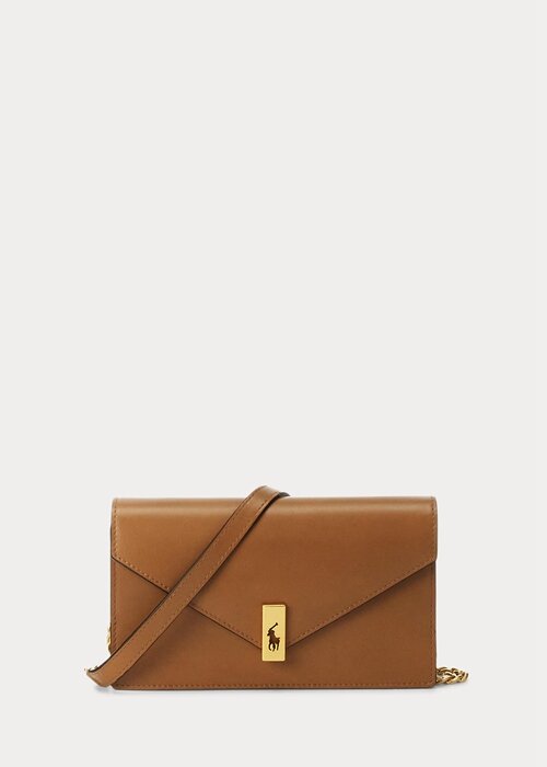 Tan Women’s Ralph Lauren Polo ID Leather Chain Wallets Tan Women’s Ralph Lauren Polo ID Leather Chain Wallets
