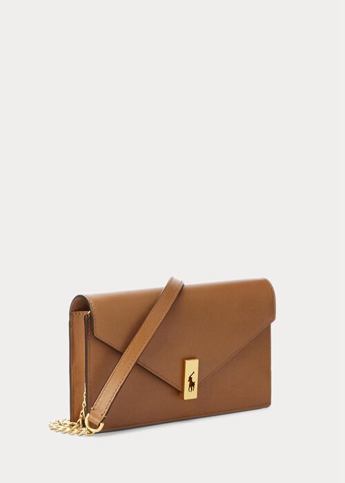 Tan Women’s Ralph Lauren Polo ID Leather Chain Wallets Tan Women’s Ralph Lauren Polo ID Leather Chain Wallets
