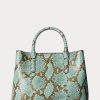 Turquoise Women’s Ralph Lauren Faux-Snakeskin Medium Marcy Satchel Bags Turquoise Women’s Ralph Lauren Faux-Snakeskin Medium Marcy Satchel Bags