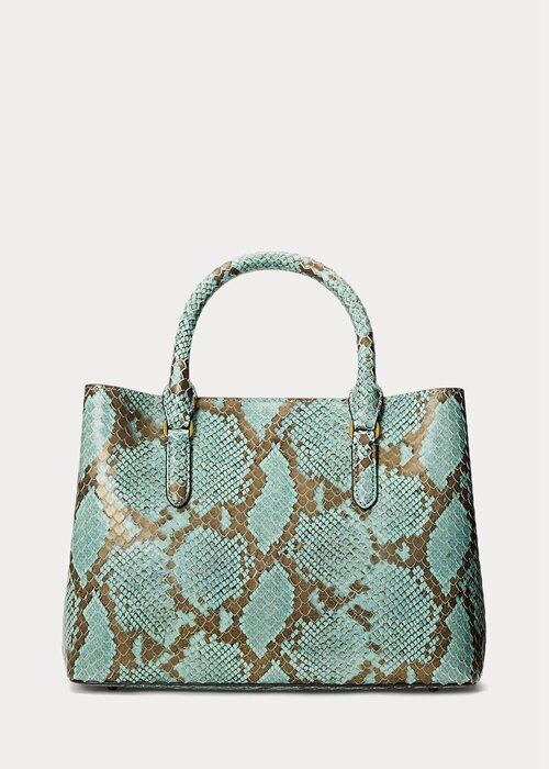 Turquoise Women’s Ralph Lauren Faux-Snakeskin Medium Marcy Satchel Bags Turquoise Women’s Ralph Lauren Faux-Snakeskin Medium Marcy Satchel Bags