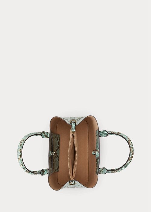 Turquoise Women’s Ralph Lauren Faux-Snakeskin Medium Marcy Satchel Bags Turquoise Women’s Ralph Lauren Faux-Snakeskin Medium Marcy Satchel Bags
