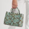Turquoise Women’s Ralph Lauren Faux-Snakeskin Medium Marcy Satchel Bags Turquoise Women’s Ralph Lauren Faux-Snakeskin Medium Marcy Satchel Bags