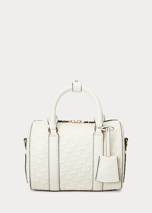 Vanilla/Buff Women’s Ralph Lauren Debossed Leather Small Kaden Satchel Bags Vanilla/Buff Women’s Ralph Lauren Debossed Leather Small Kaden Satchel Bags