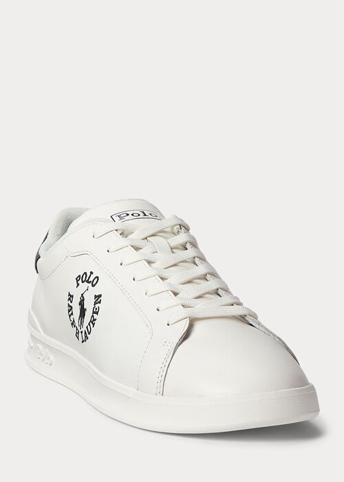 White / Black Men’s Ralph Lauren Heritage Court II Leather Sneakers White / Black Men’s Ralph Lauren Heritage Court II Leather Sneakers