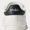 White / Black Men’s Ralph Lauren Heritage Court II Leather Sneakers White / Black Men’s Ralph Lauren Heritage Court II Leather Sneakers