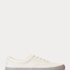 White / Grey Men’s Ralph Lauren Keaton Twill Sneakers White / Grey Men’s Ralph Lauren Keaton Twill Sneakers