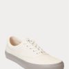 White / Grey Men’s Ralph Lauren Keaton Twill Sneakers White / Grey Men’s Ralph Lauren Keaton Twill Sneakers