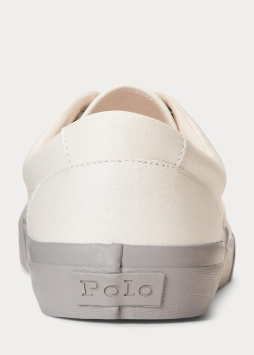 White / Grey Men’s Ralph Lauren Keaton Twill Sneakers White / Grey Men’s Ralph Lauren Keaton Twill Sneakers