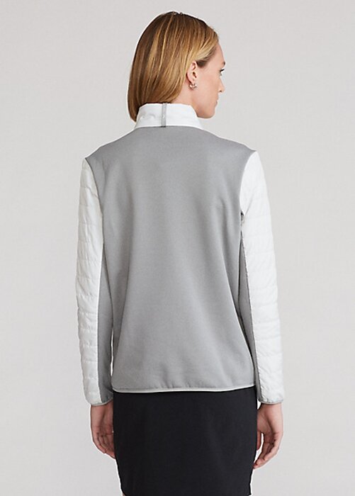 White / Grey Women’s Ralph Lauren Hybrid Quarter-Zip Sweatshirts White / Grey Women’s Ralph Lauren Hybrid Quarter-Zip Sweatshirts