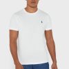White Men’s Ralph Lauren Chest Logo Crew Neck T Shirts White Men’s Ralph Lauren Chest Logo Crew Neck T Shirts