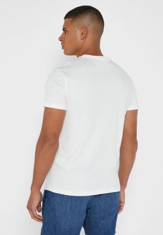 White Men’s Ralph Lauren Chest Logo Crew Neck T Shirts