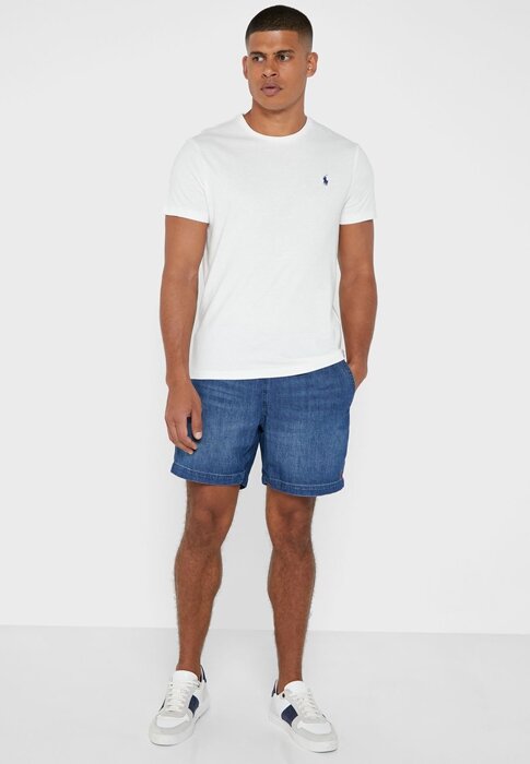 White Men’s Ralph Lauren Chest Logo Crew Neck T Shirts White Men’s Ralph Lauren Chest Logo Crew Neck T Shirts