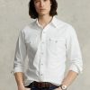 White Men’s Ralph Lauren Classic Fit Oxford Western Shirts White Men’s Ralph Lauren Classic Fit Oxford Western Shirts
