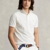 White Men’s Ralph Lauren Custom Slim Fit Mesh Polo Shirts White Men’s Ralph Lauren Custom Slim Fit Mesh Polo Shirts
