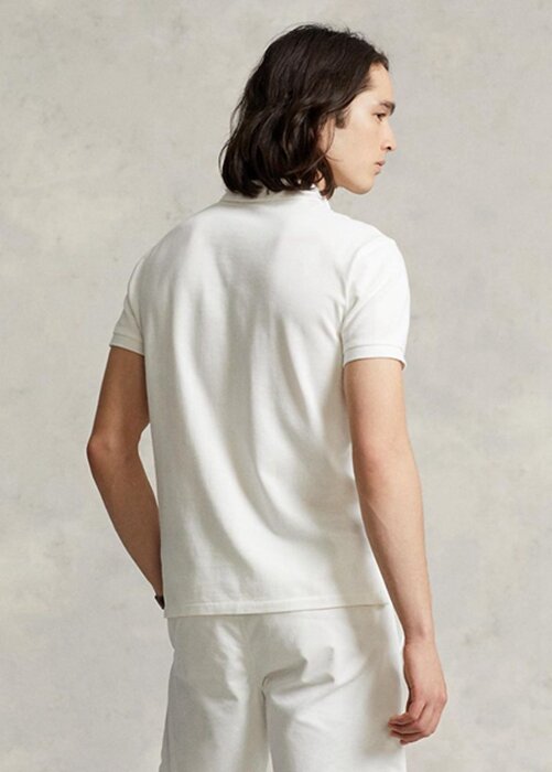 White Men’s Ralph Lauren Custom Slim Fit Mesh Polo Shirts White Men’s Ralph Lauren Custom Slim Fit Mesh Polo Shirts