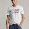 White Men’s Ralph Lauren Custom Slim Fit Polo Country T Shirts White Men’s Ralph Lauren Custom Slim Fit Polo Country T Shirts