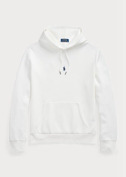White Men’s Ralph Lauren Double-knit Hoodie White Men’s Ralph Lauren Double-knit Hoodie