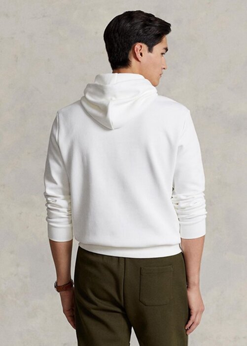 White Men’s Ralph Lauren Double-knit Hoodie White Men’s Ralph Lauren Double-knit Hoodie