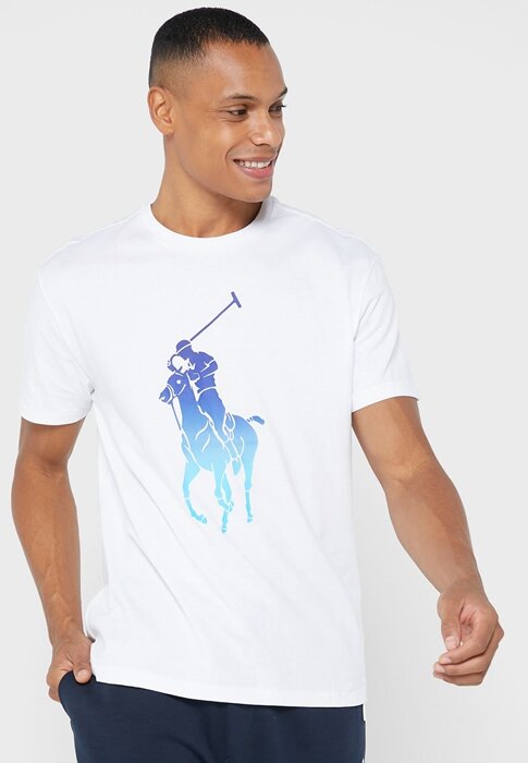 White Men’s Ralph Lauren Graphic Crew Neck T Shirts White Men’s Ralph Lauren Graphic Crew Neck T Shirts
