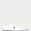 White Men’s Ralph Lauren Hanford Leather Sneakers White Men’s Ralph Lauren Hanford Leather Sneakers