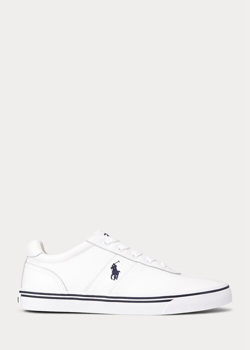 White Men’s Ralph Lauren Hanford Leather Sneakers White Men’s Ralph Lauren Hanford Leather Sneakers