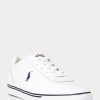 White Men’s Ralph Lauren Hanford Leather Sneakers White Men’s Ralph Lauren Hanford Leather Sneakers