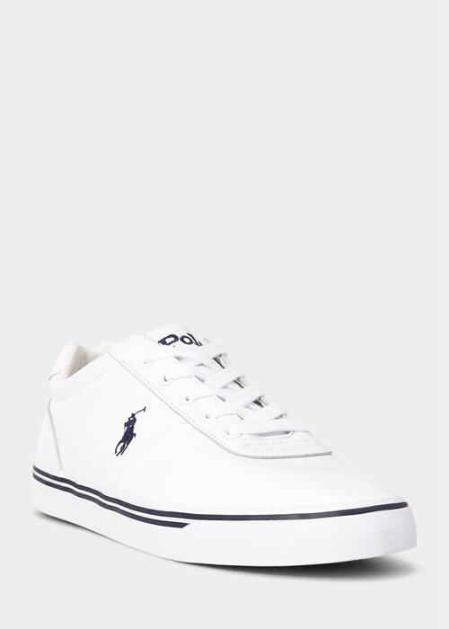 White Men’s Ralph Lauren Hanford Leather Sneakers White Men’s Ralph Lauren Hanford Leather Sneakers