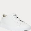 White Men’s Ralph Lauren Jermain Leather Sneakers White Men’s Ralph Lauren Jermain Leather Sneakers