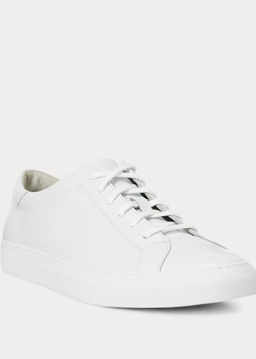 White Men’s Ralph Lauren Jermain Leather Sneakers White Men’s Ralph Lauren Jermain Leather Sneakers