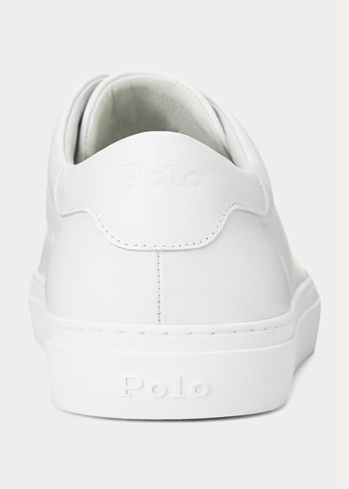 White Men’s Ralph Lauren Jermain Leather Sneakers White Men’s Ralph Lauren Jermain Leather Sneakers