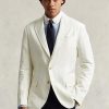 White Men’s Ralph Lauren Polo Soft Linen Suit Blazers White Men’s Ralph Lauren Polo Soft Linen Suit Blazers
