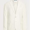 White Men’s Ralph Lauren Polo Soft Linen Suit Blazers White Men’s Ralph Lauren Polo Soft Linen Suit Blazers
