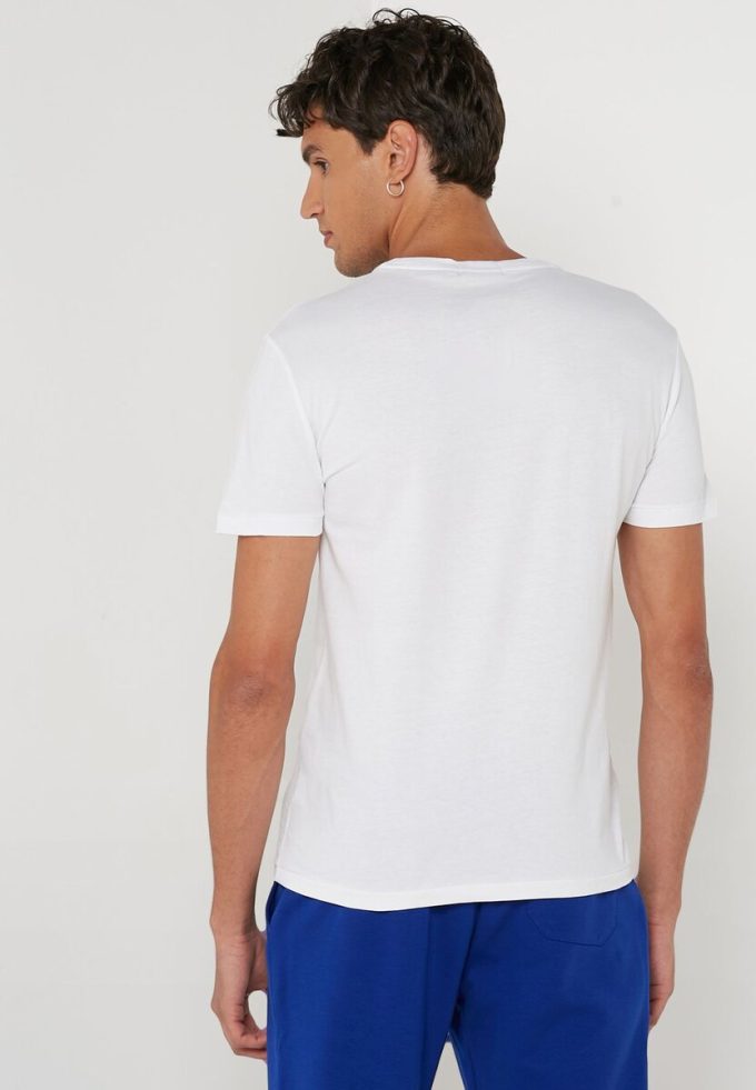 White Men’s Ralph Lauren Printed Crew Neck T Shirts