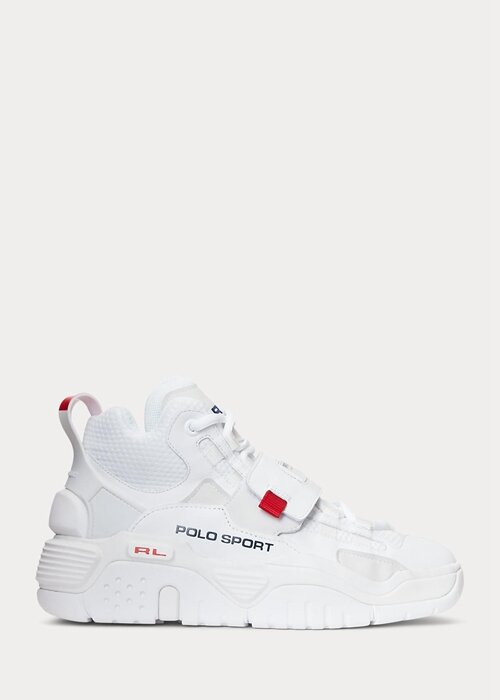 White Men’s Ralph Lauren PS100 High-Top Sneakers White Men’s Ralph Lauren PS100 High-Top Sneakers