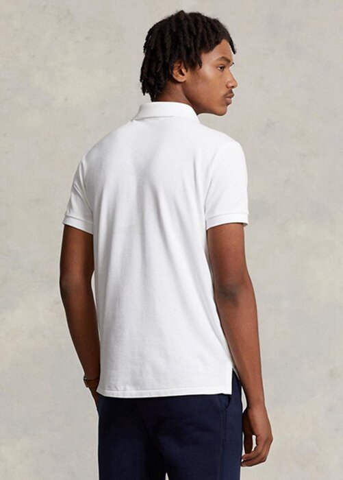 White Men’s Ralph Lauren Slim Fit Mesh Polo Shirts White Men’s Ralph Lauren Slim Fit Mesh Polo Shirts
