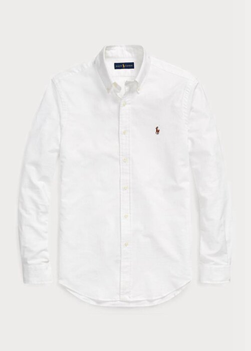 White Men’s Ralph Lauren Slim Fit Oxford Shirts White Men’s Ralph Lauren Slim Fit Oxford Shirts