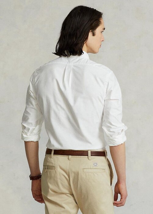 White Men’s Ralph Lauren Slim Fit Oxford Shirts White Men’s Ralph Lauren Slim Fit Oxford Shirts