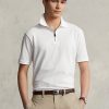White Men’s Ralph Lauren Stretch Mesh Zip Polo Shirts White Men’s Ralph Lauren Stretch Mesh Zip Polo Shirts